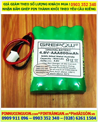 Pin sạc 4.8v-AAA800mAh, Pin điện thoại bàn 4.8v-AAA800mAh, Pin GREPOW 4.8v-AAA800mAh chất lượng cao